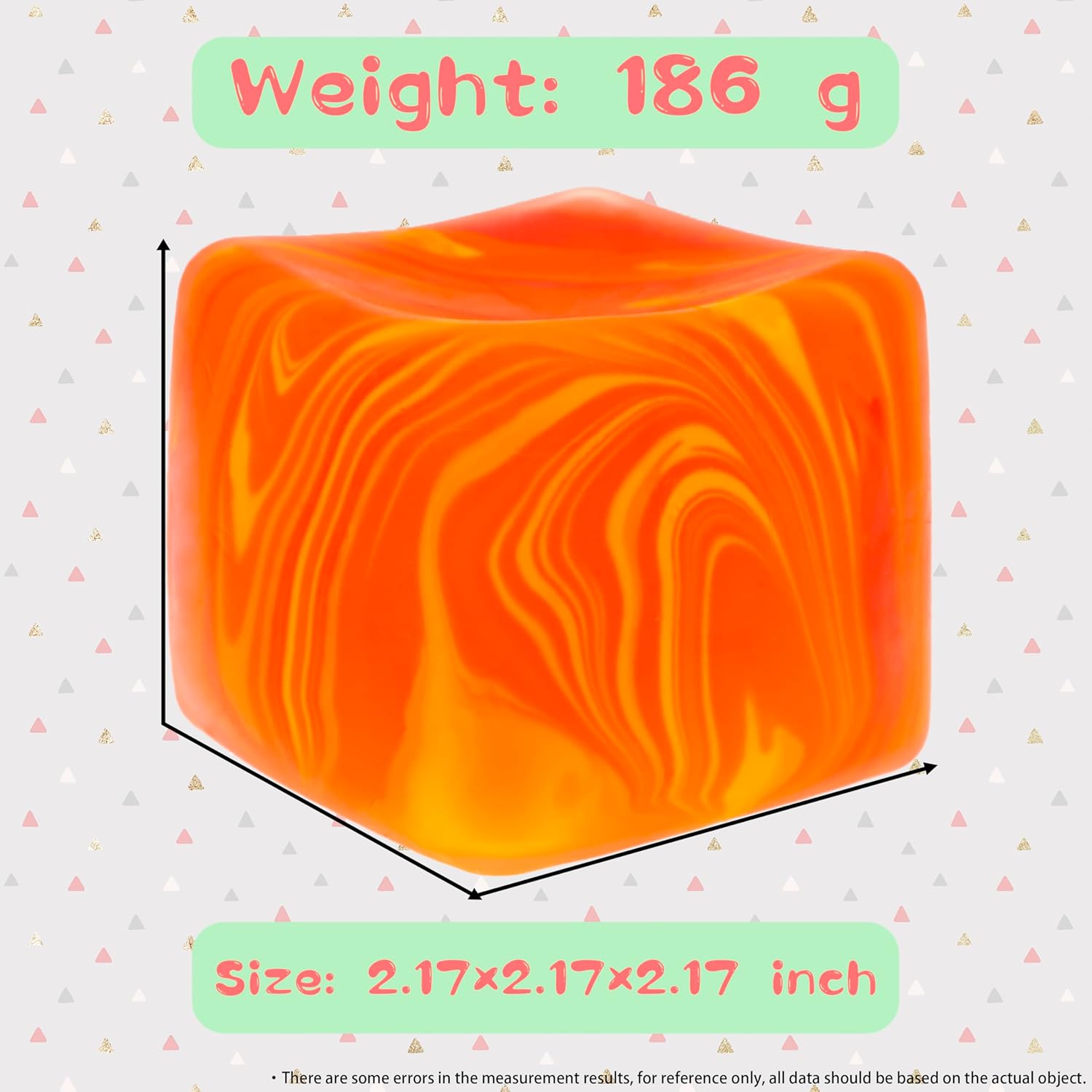NeeDoh Nice Cube – Solid Squish – Yellow & Orange - Image 3
